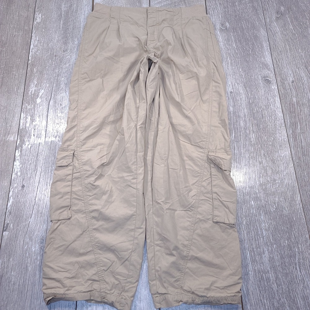 Free People Mesmerize Me Cargo Pants Womens Medium Wide Leg Snap Fly Utility